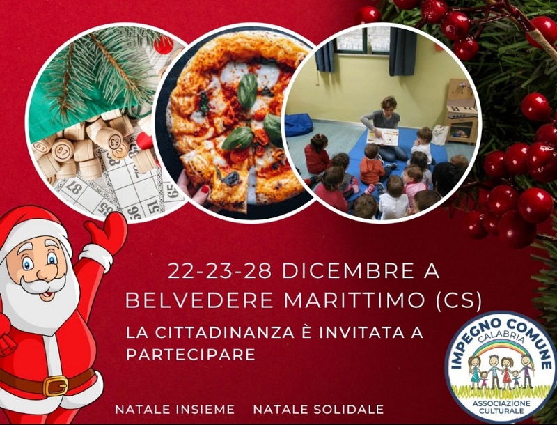 BELVEDERE MARITTIMO. “UN NATALE ALL’INSEGNA DELLA SOLIDARIETÀ”. GLI EVENTI DELL’ASSOCIAZIONE “IMPEGNO COMUNE”