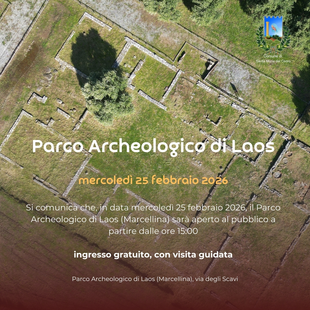 Santa Maria del Cedro. Mercoledì 25 febbraio visita guidata gratuita al Parco Archeologico di Laos