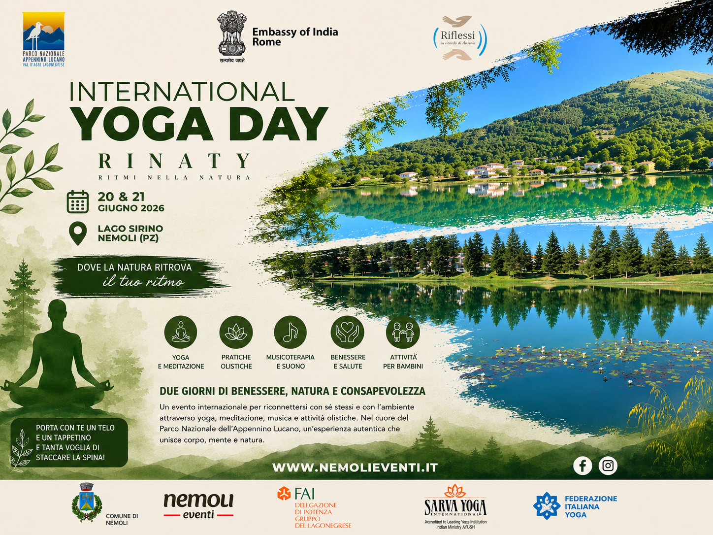 International Yoga Day 2026: al Lago Sirino due giorni per ritrovare sé stessi tra natura, benessere e spiritualità